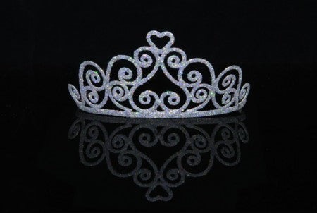 Silver Sparkle Heart Tiara