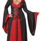 Women's Deluxe Hooded Robe: Red/Black