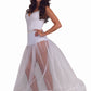 Crinoline Ballroom Length Hoop Skirt: White