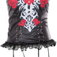 Women's Rose and Bone Bustier Corset: O/S