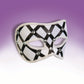 Venetian Mask: Harlequin & Rhinestone - Black/White (ME-262)