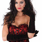 Vampires Ruched Velvet Gloves: Black