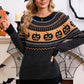 Pumpkin Polka Dot Halloween Knit Sweater