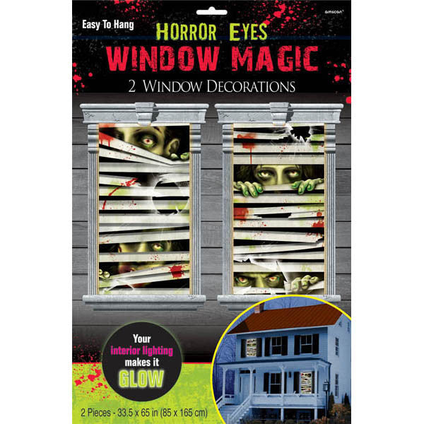 Window Magic Decorations: Horror Eyes (33"x65") (2pk.)