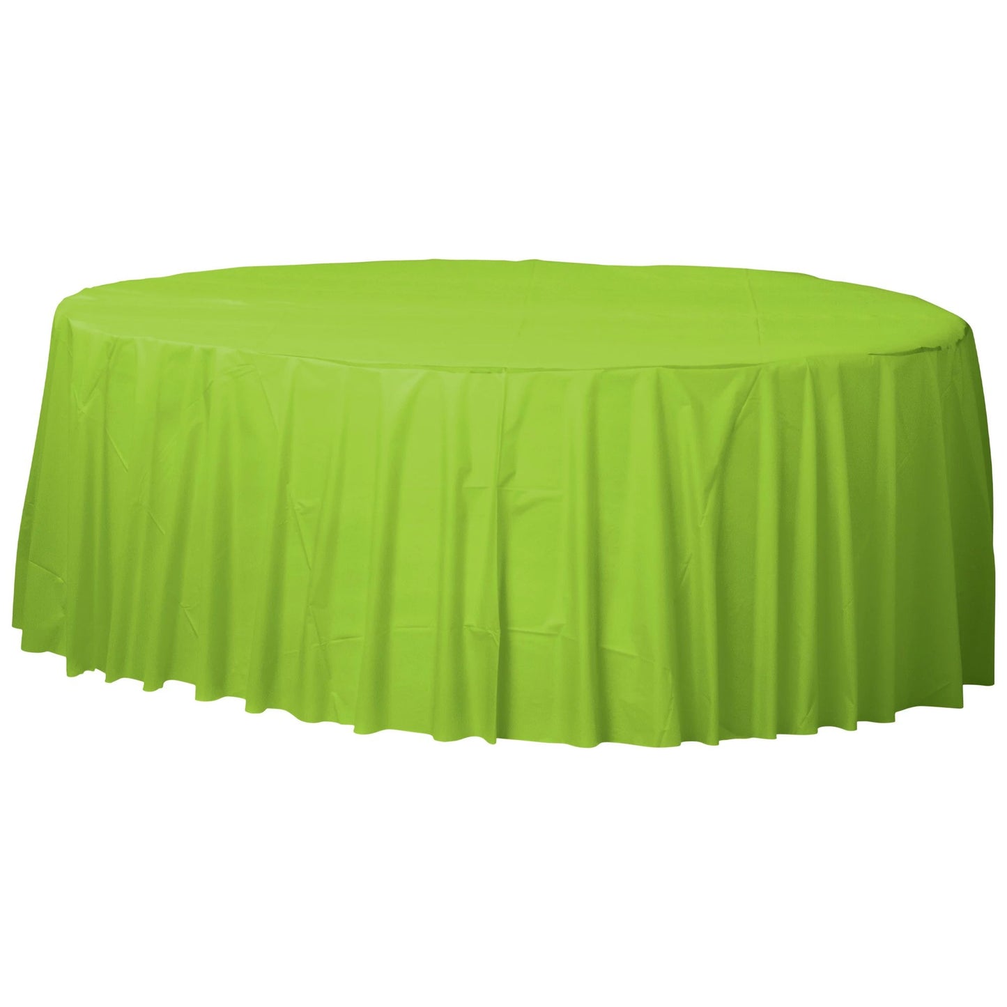 Plastic Table Cover: Round - Kiwi Green