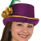 Deluxe Mardi Gras Top Hat w/ Feather