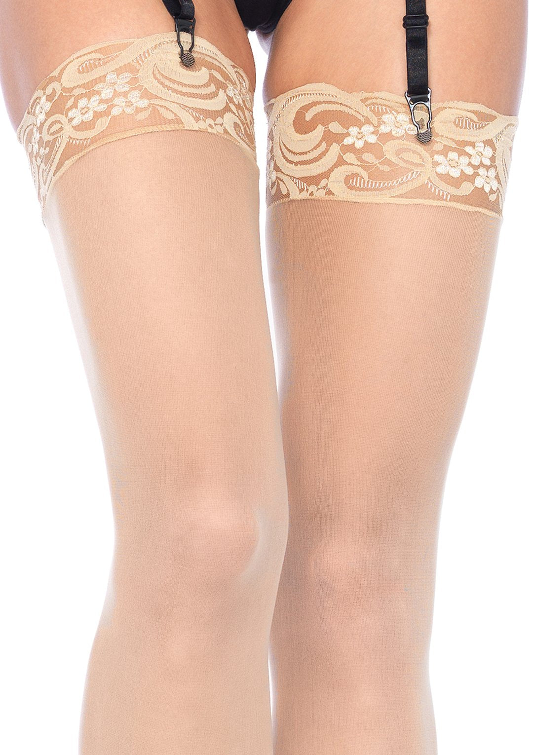 Plus Size: Sheer Thigh Highs - Nude