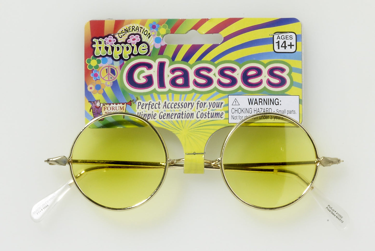 60's Hippie Glasses: Yellow