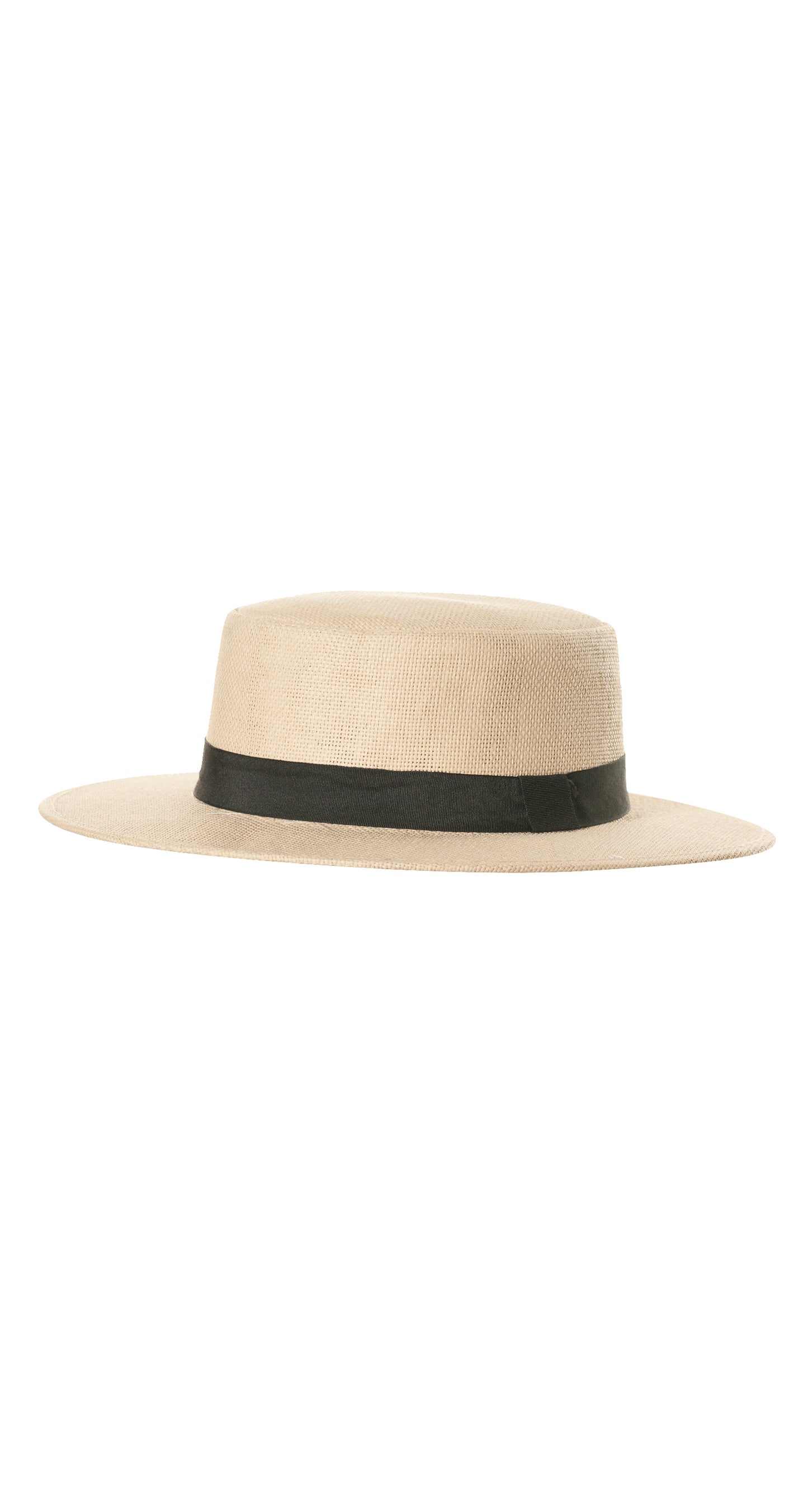 Straw Hat with Black Band