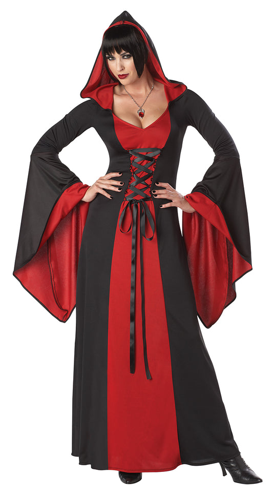 DLX. Hooded Robe: Red/Black