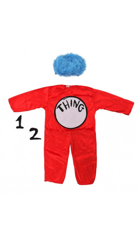 Dr. Seuss Cat in the Hat Thing 1&2 Costume Kids: XS (2T-4T)