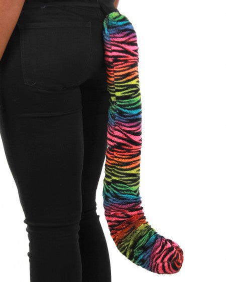 elope Neon Rainbow Tiger Deluxe Plush Tail