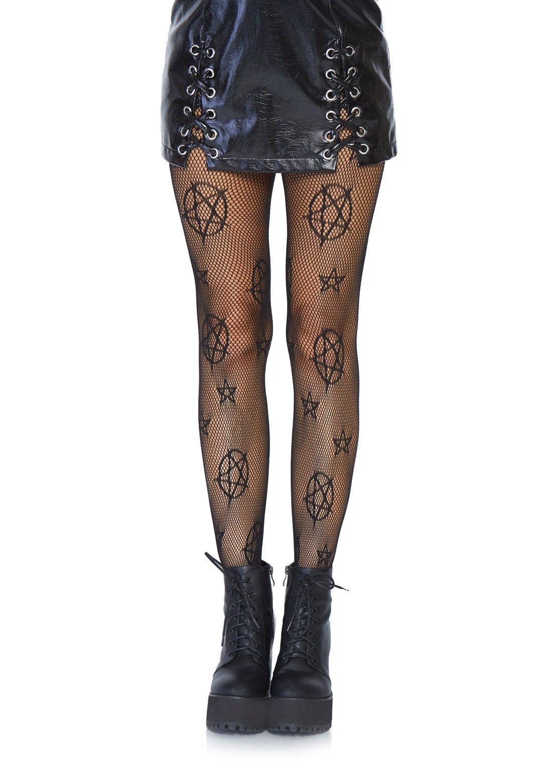 Occult Symbol Fishnet Tights - O/S