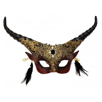 Venetian Horned Mask - Red