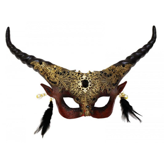 Venetian Horned Mask - Red