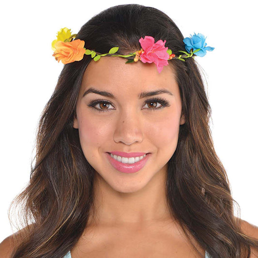 Grapevine Flower Neon Head Wreath