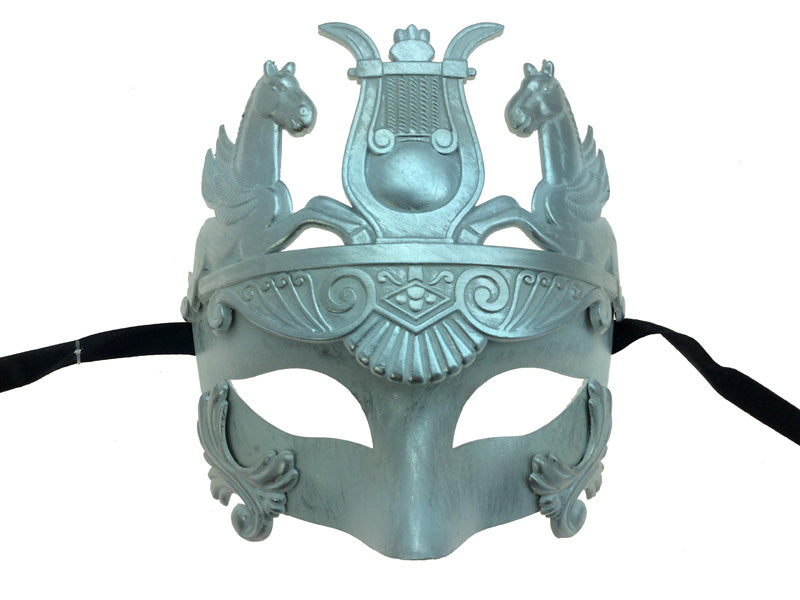 Roman Masquerade Mask: Silver