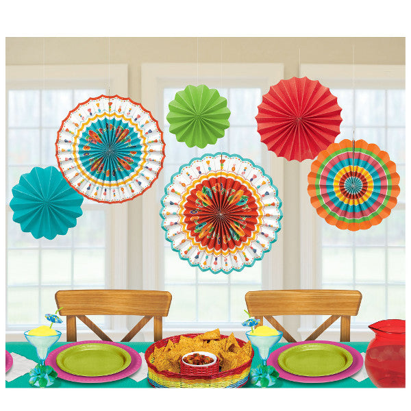 Fiesta Paper Fan Decor (6 ct.)