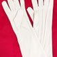 12" Long White Nylon Santa Gloves