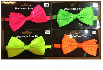 Neon Sequin Bowtie