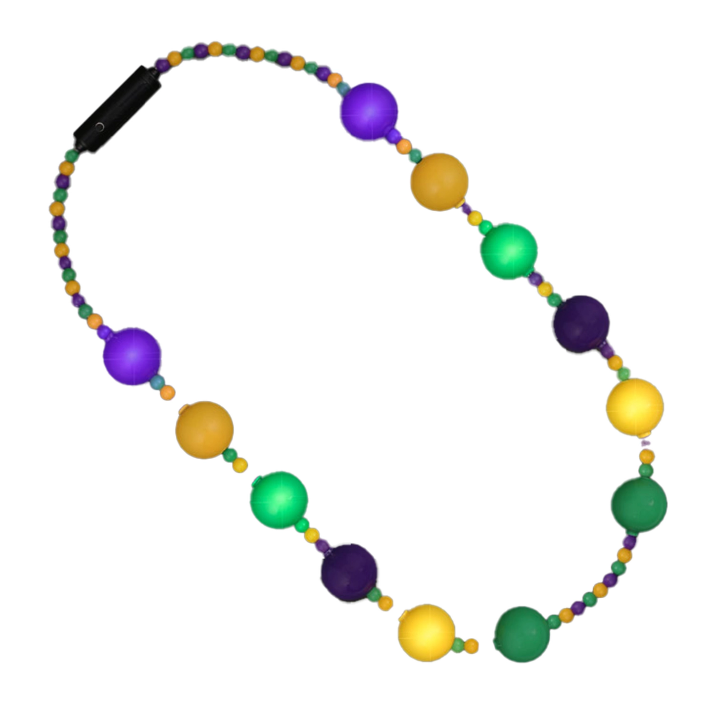 Light-Up Party Balls Mardi Gras Beaded Festival Necklace
