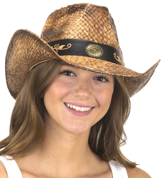 Western Cowboy Hat with Embd. on Band