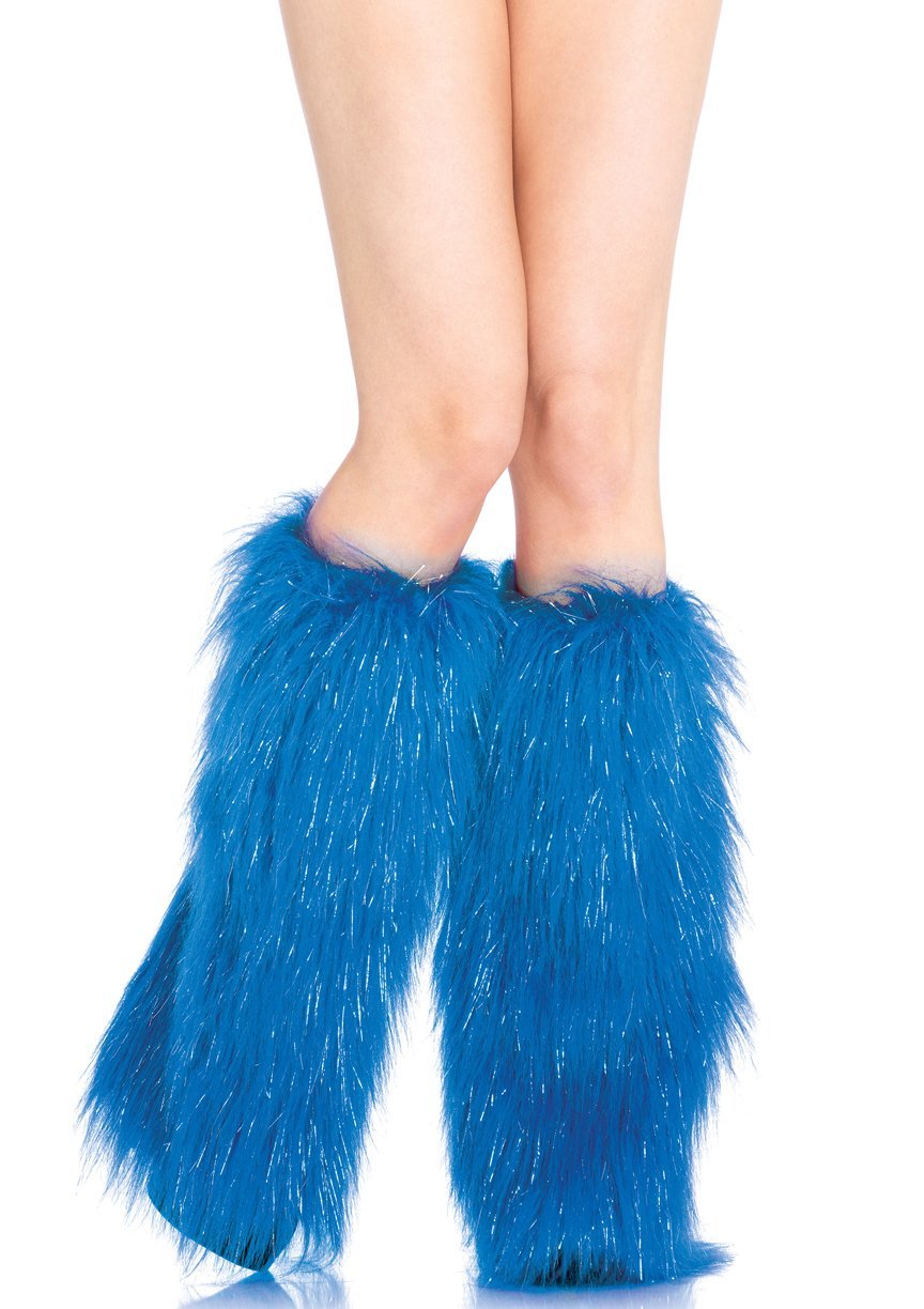 Furry Lurex Leg Warmers