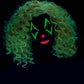 Bright Red Curly Clown Wig (Glow In The Dark)