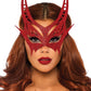 Glitter Devil Masquerade Mask: Red