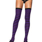 Striped Nylon Thigh Highs