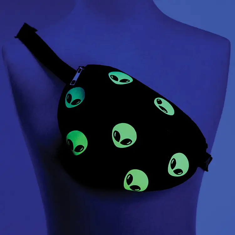 Glow In Dark Alien Fanny Pack