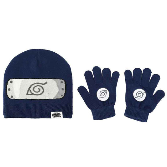 Naruto Hidden Leaf Village Youth Beanie & Gloves Combo