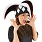 Court Jester Plush Hat: Black & White