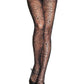 Spider Lace Pantyhose - Black