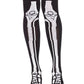 Skeleton Over The Knee Socks - Black/White