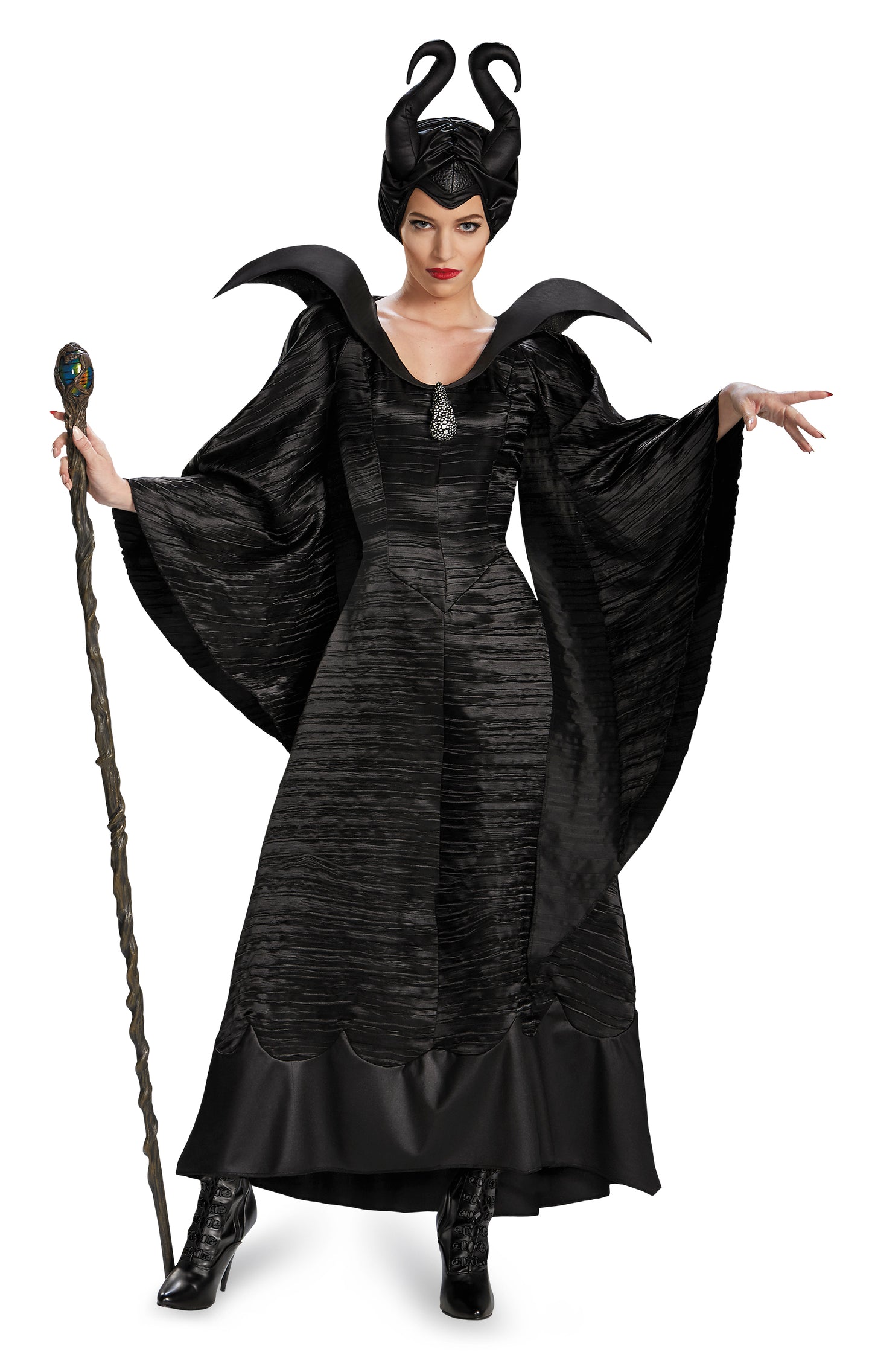 Adult Deluxe Maleficent Costume: Christening Black Gown