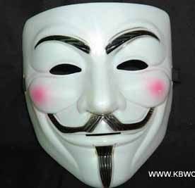 Vendetta White Face Mask w/ Pink Cheeks