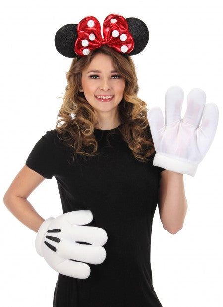 Disney Minnie Mouse Glitter Headband & Gloves Set