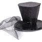 Mini Top Hat w/ Veil - Black