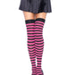 Striped Nylon Thigh Highs