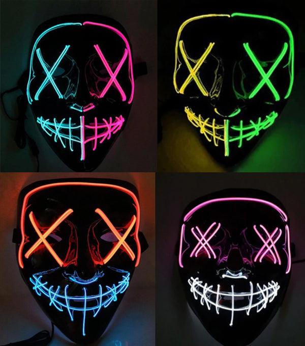 Neon Light-Up Rainbow Masks