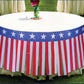 Patriotic Table Fringe Skirt: Red/White/Blue