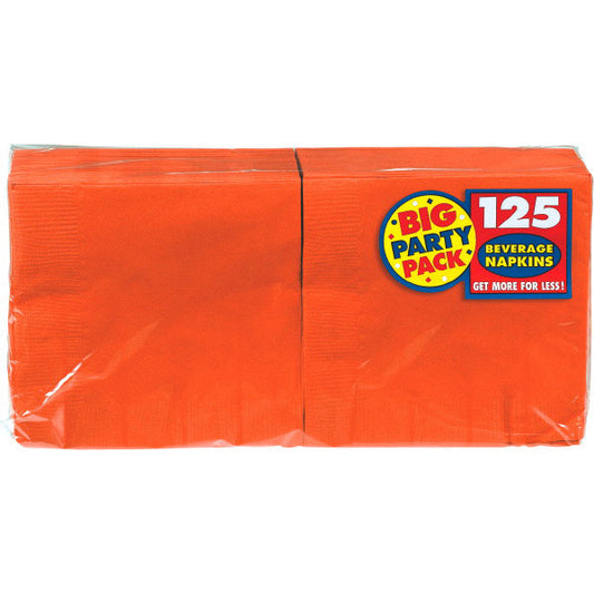 Beverage Napkins - Orange (125ct.)