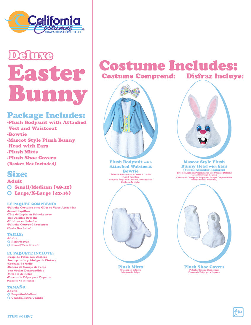 Adult Deluxe Easter Bunny - Plus Size