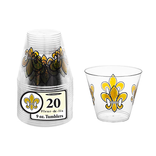 9oz. Tumblers: Fleur De Lis (20ct.)