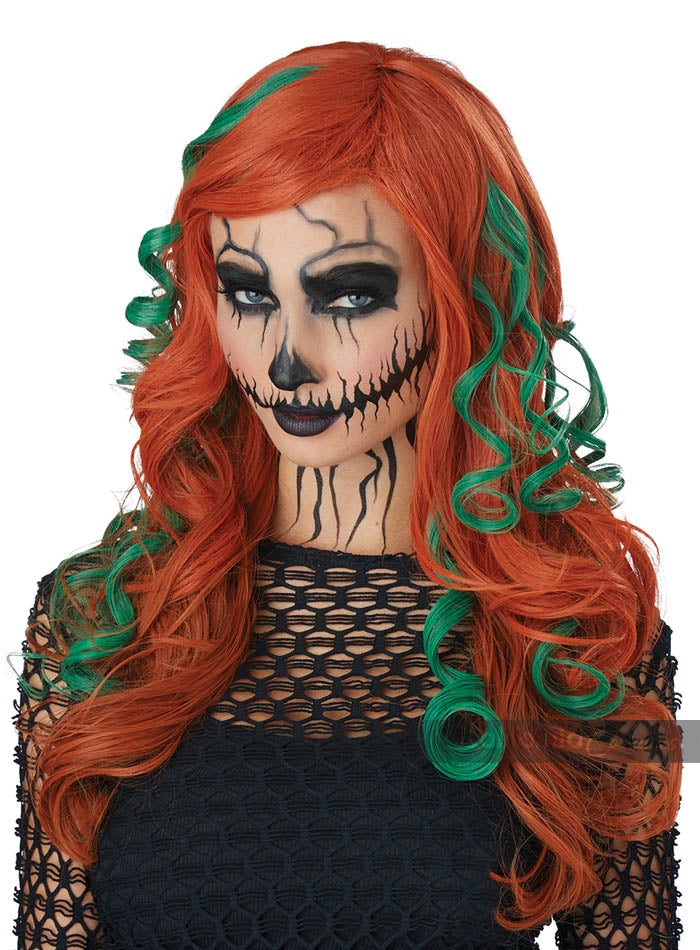 Women's Root of All Evil Wig: Auburn/Green