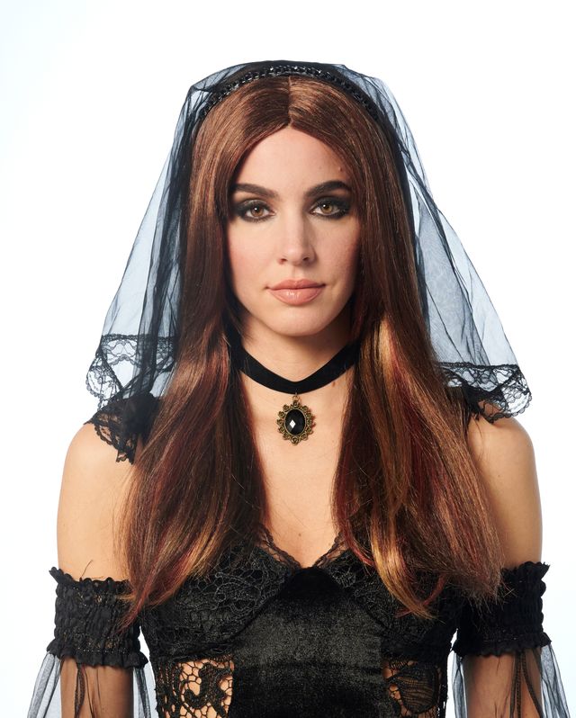 Gothic Goddess Wig - Mixed Dark Brown