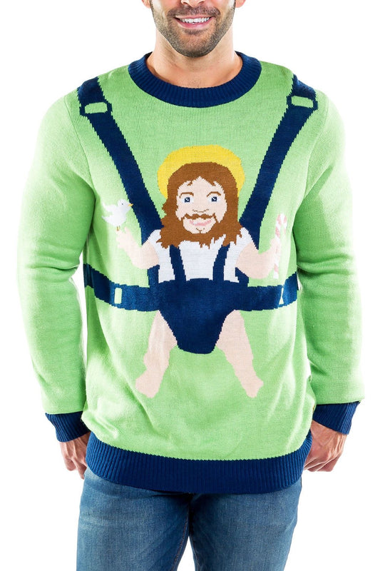 Sweet Baby Jesus Men's Ugly Christmas Sweater