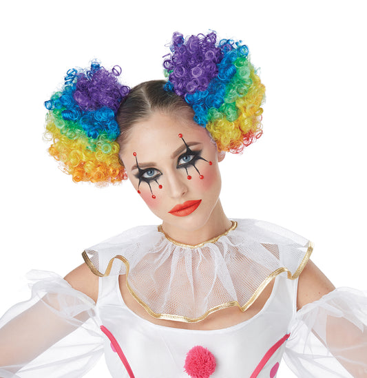 Clown Puffs Wig: Rainbow