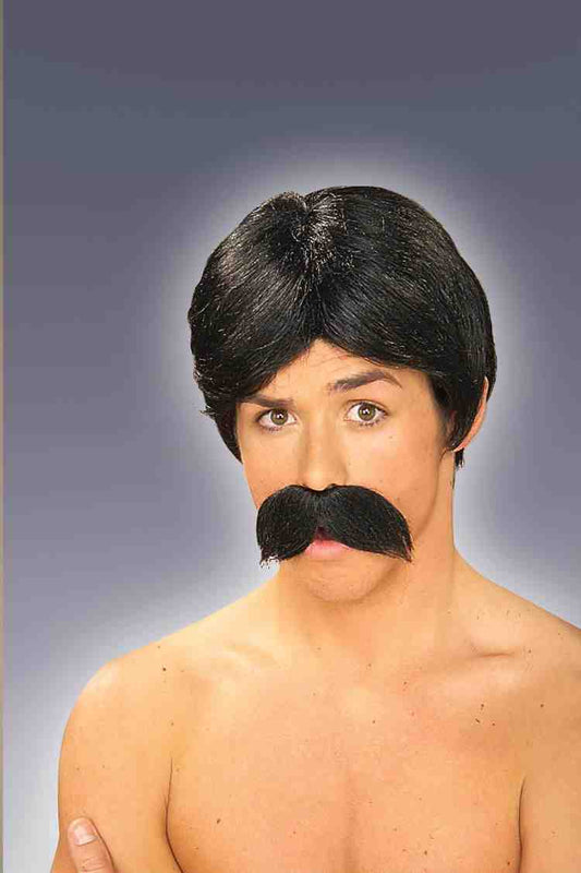 Burt Wig & Moustache: Black